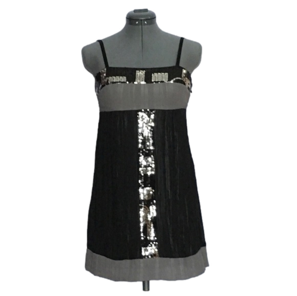 hype Black and Gray Bling Cocktail Dress, Size 4